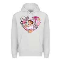 Dove Grey nurse and nurse element heart Premium Hoodie - AdoDesignShop
