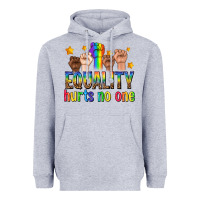 Heather Grey equality hurts no one with fists Heavyweight Hoodie - texasbilliewilder