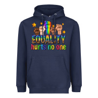 Navy equality hurts no one with fists Heavyweight Hoodie - texasbilliewilder