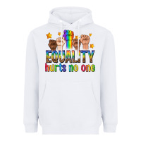 White equality hurts no one with fists Heavyweight Hoodie - texasbilliewilder