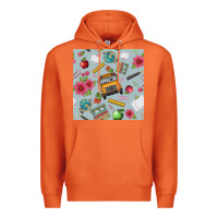 Carrot school bus back to school seamless pattern Premium Hoodie - BundleAndBundleShop