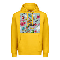 Lemon school bus back to school seamless pattern Premium Hoodie - BundleAndBundleShop