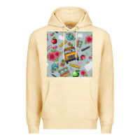 Pina Colada school bus back to school seamless pattern Premium Hoodie - BundleAndBundleShop