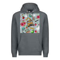 Rock school bus back to school seamless pattern Premium Hoodie - BundleAndBundleShop