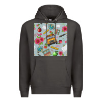 Smoke school bus back to school seamless pattern Premium Hoodie - BundleAndBundleShop