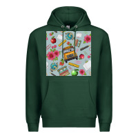 Sports Green school bus back to school seamless pattern Premium Hoodie - BundleAndBundleShop