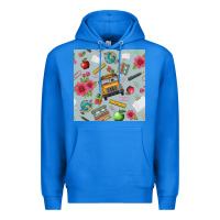 True Royal school bus back to school seamless pattern Premium Hoodie - BundleAndBundleShop