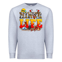 Heather Grey miner life Premium Sweatshirt - Zillion Design Studio