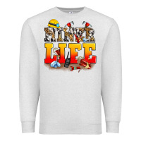 Oatmeal Heather miner life Premium Sweatshirt - Zillion Design Studio