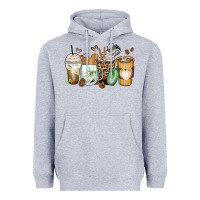 Heather Grey latte coffee cups Heavyweight Hoodie - Zillion Design Studio