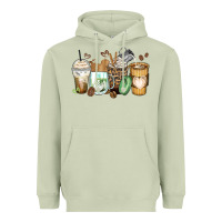Matcha latte coffee cups Heavyweight Hoodie - Zillion Design Studio