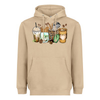 Mushroom latte coffee cups Heavyweight Hoodie - Zillion Design Studio