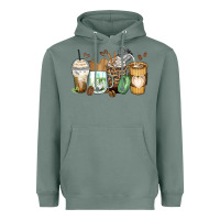 Sage latte coffee cups Heavyweight Hoodie - Zillion Design Studio