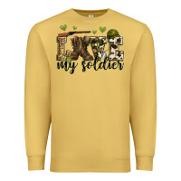 Antique Gold love my soldier Premium Sweatshirt - Zillion Design Studio