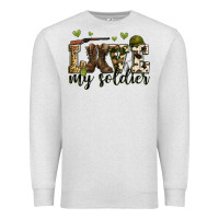 Oatmeal Heather love my soldier Premium Sweatshirt - Zillion Design Studio