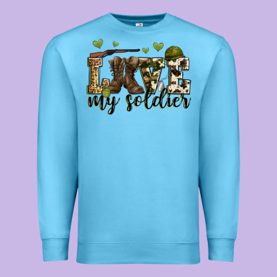 Love My Soldier Premium Sweatshirt Designed By Zillion Design Studio