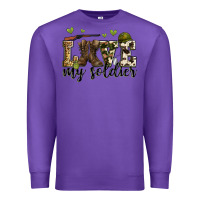 Purple love my soldier Premium Sweatshirt - Zillion Design Studio