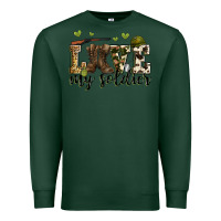Sports Green love my soldier Premium Sweatshirt - Zillion Design Studio