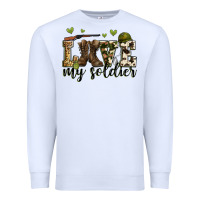 White love my soldier Premium Sweatshirt - Zillion Design Studio