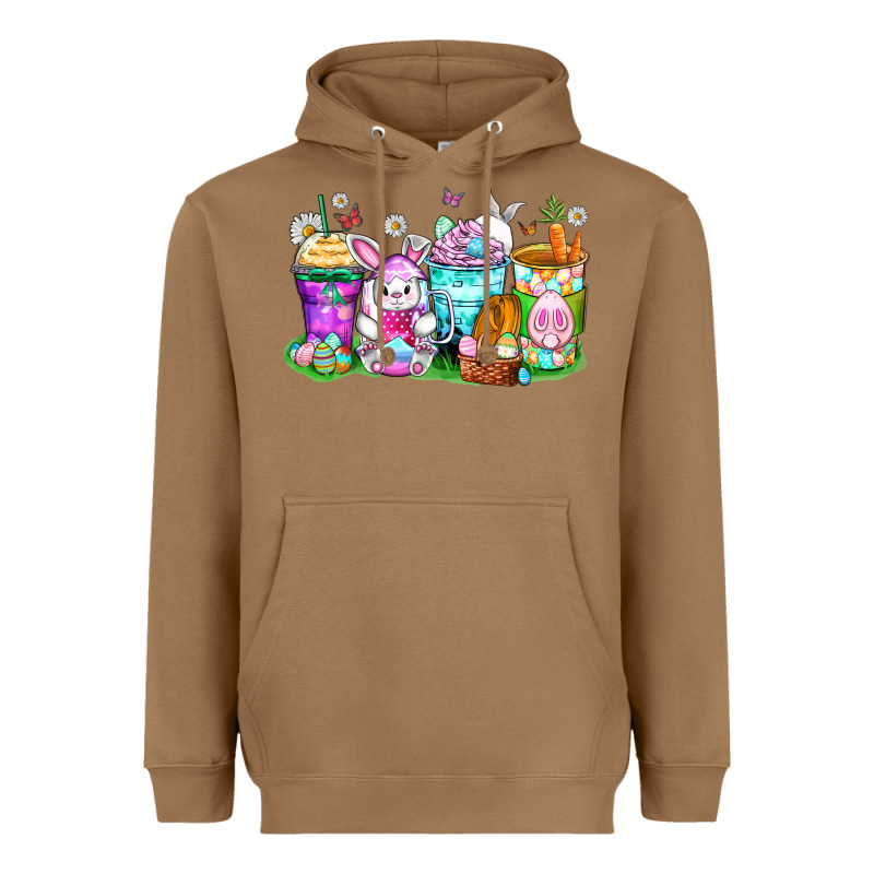 Easter Coffee Cups Heavyweight Hoodie by Zillion Design Studio | Teevron