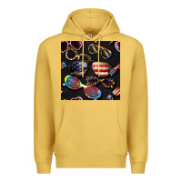 Antique Gold 4th of july glasses  seamless pattern Premium Hoodie - BundleAndBundleShop