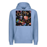 Colony Blue 4th of july glasses  seamless pattern Premium Hoodie - BundleAndBundleShop