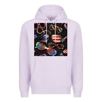 Lilac 4th of july glasses  seamless pattern Premium Hoodie - BundleAndBundleShop