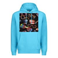 Ocean Blue 4th of july glasses  seamless pattern Premium Hoodie - BundleAndBundleShop