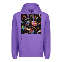 Purple 4th of july glasses  seamless pattern Premium Hoodie - BundleAndBundleShop