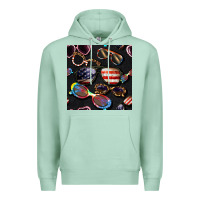 Seafoam 4th of july glasses  seamless pattern Premium Hoodie - BundleAndBundleShop