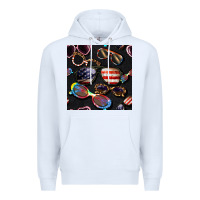 White 4th of july glasses  seamless pattern Premium Hoodie - BundleAndBundleShop