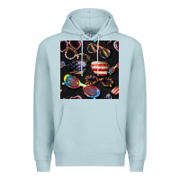 Blue Mist 4th of july glasses  seamless pattern Premium Hoodie - BundleAndBundleShop
