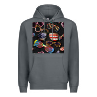 Rock 4th of july glasses  seamless pattern Premium Hoodie - BundleAndBundleShop