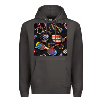 Smoke 4th of july glasses  seamless pattern Premium Hoodie - BundleAndBundleShop