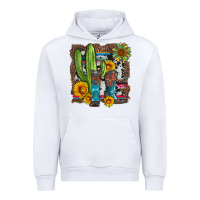 White western cactus with cowboy boots and sunflowers Urban Hoodie - Artiststas