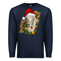 Navy christmas goat Premium Sweatshirt - RanaPortraitStore