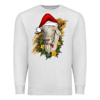 Oatmeal Heather christmas goat Premium Sweatshirt - RanaPortraitStore