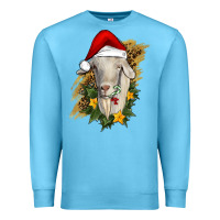 Ocean Blue christmas goat Premium Sweatshirt - RanaPortraitStore