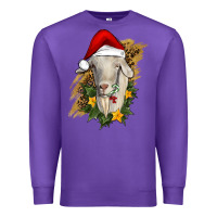 Purple christmas goat Premium Sweatshirt - RanaPortraitStore