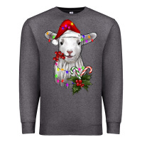 Charcoal Heather christmas baby sheep Premium Sweatshirt - RanaPortraitStore