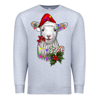 Heather Grey christmas baby sheep Premium Sweatshirt - RanaPortraitStore
