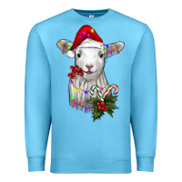 Ocean Blue christmas baby sheep Premium Sweatshirt - RanaPortraitStore