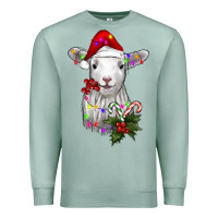Seafoam christmas baby sheep Premium Sweatshirt - RanaPortraitStore