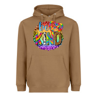 Toasted Coconut be kind with heart ballons Heavyweight Hoodie - texasbilliewilder