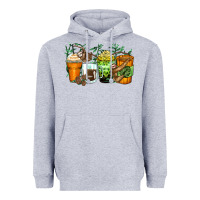 Heather Grey sloth coffee cups Heavyweight Hoodie - Zillion Design Studio