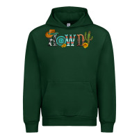 Forest Green howdy with cowboy hat and cactus Urban Hoodie - Artiststas