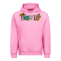 Fuchsia Pink howdy with cowboy hat and cactus Urban Hoodie - Artiststas