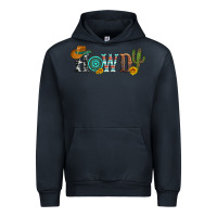 Navy howdy with cowboy hat and cactus Urban Hoodie - Artiststas