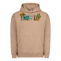 Pigment Burro howdy with cowboy hat and cactus Urban Hoodie - Artiststas
