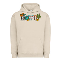 Pigment French Oak howdy with cowboy hat and cactus Urban Hoodie - Artiststas
